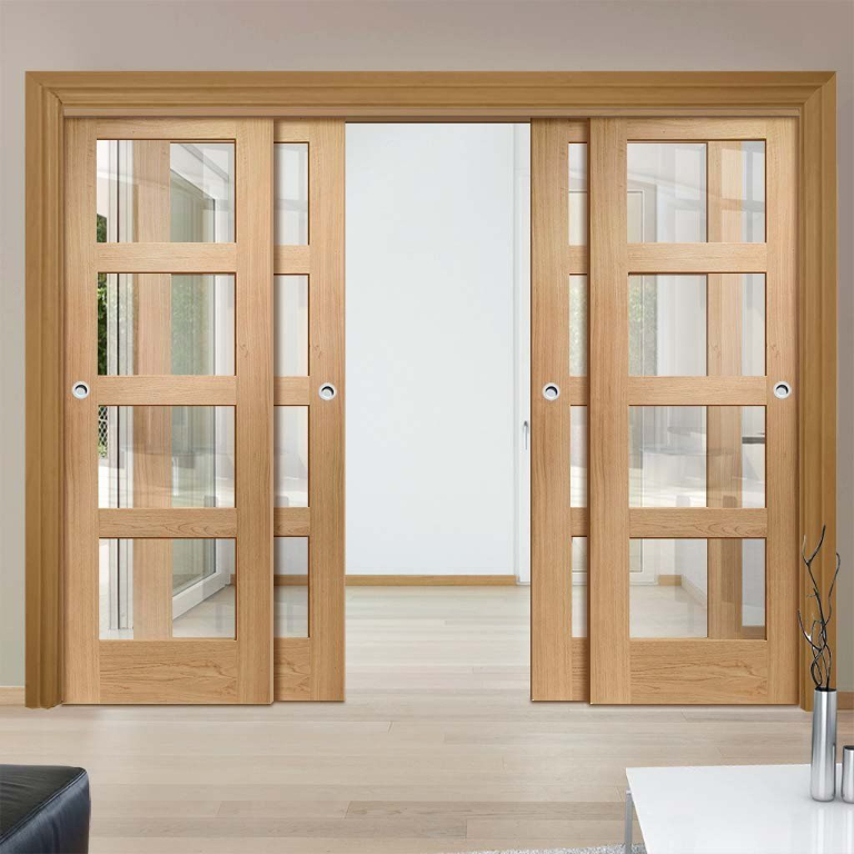 cửa kính cường lực khung gỗ cho biệt thự
