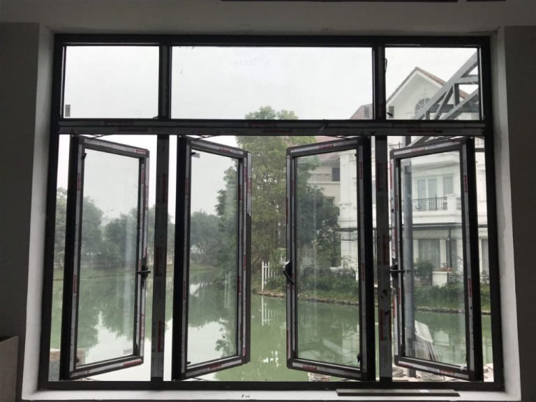 Kính Hộp 12 Cửa sổ kính hộp mở quay