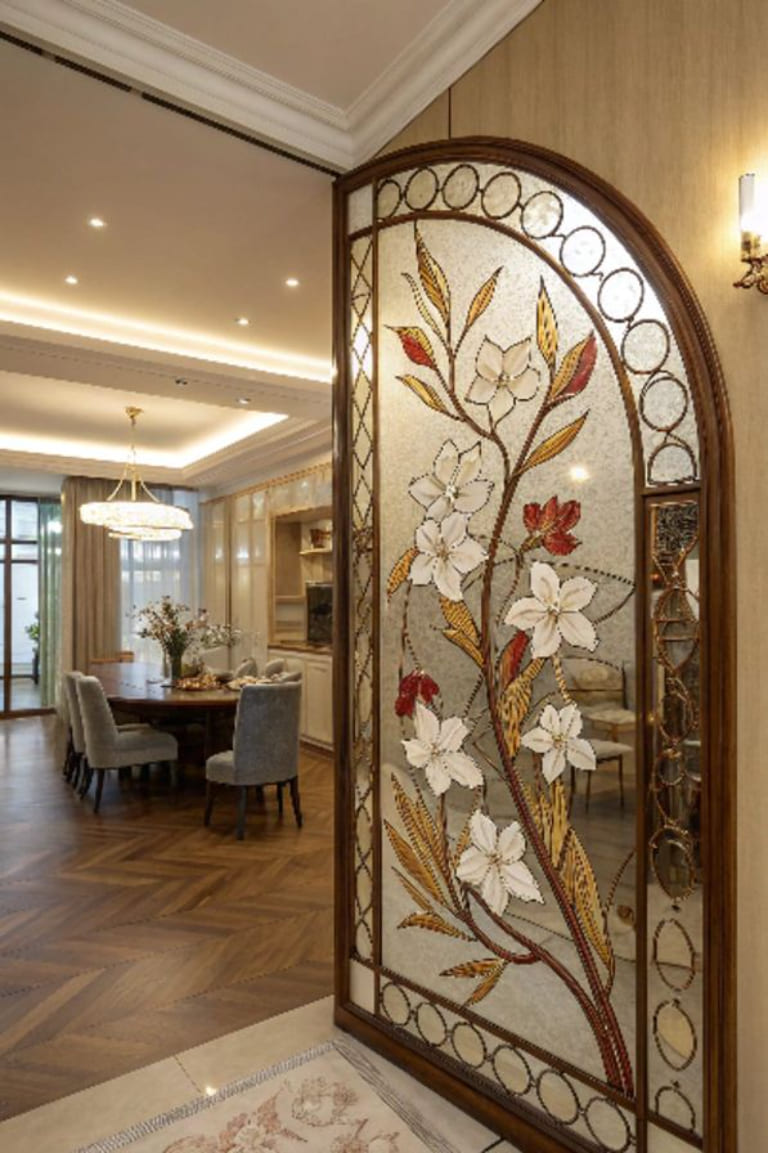 Kính hoa văn đại phúc glass
