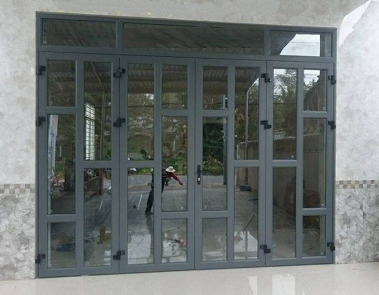 Top 5 mẫu cửa kính cường lực nhà ở cấp 4 mới nhất 9 cửa kính nhà cấp 4 2 cánh
