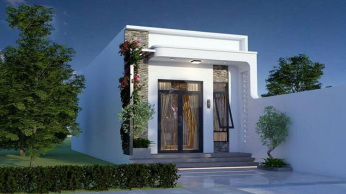 cửa kính nhà cấp 4 thiết kế mới