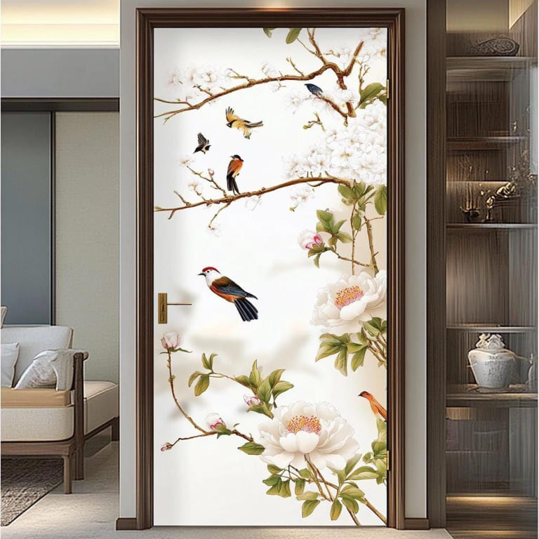 Top 12 mẫu cửa nhôm kính tranh 3D hợp phong thủy cho không gian sống 4 cửa nhôm kính tranh 3d hoa văn độc đáo