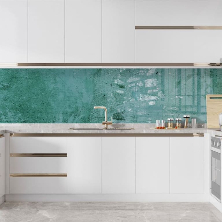 Báo giá kính bếp vân đá sang trọng đa dạng mẫu mã 4 kính bếp vân đá vàng đồng luxury