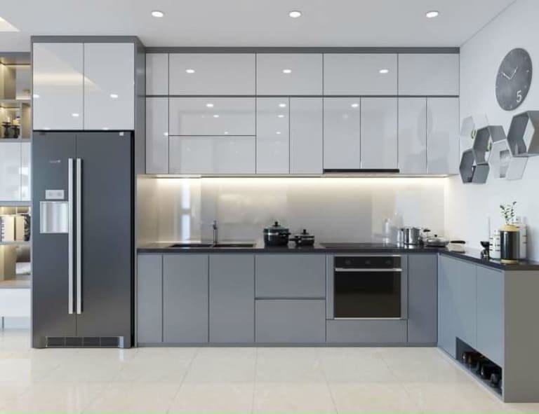 Top 12 mẫu kính ốp bếp hiện đại kèm báo giá trọn gói lắp đặt 4 kính ốp bếp màu ghi xám