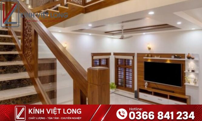 Cầu Thang Kính: Giải Pháp Kiến Trúc Thông Minh Cho Ngôi Nhà Hiện Đại 9 Mẫu cầu thang kính tay vịn gỗ