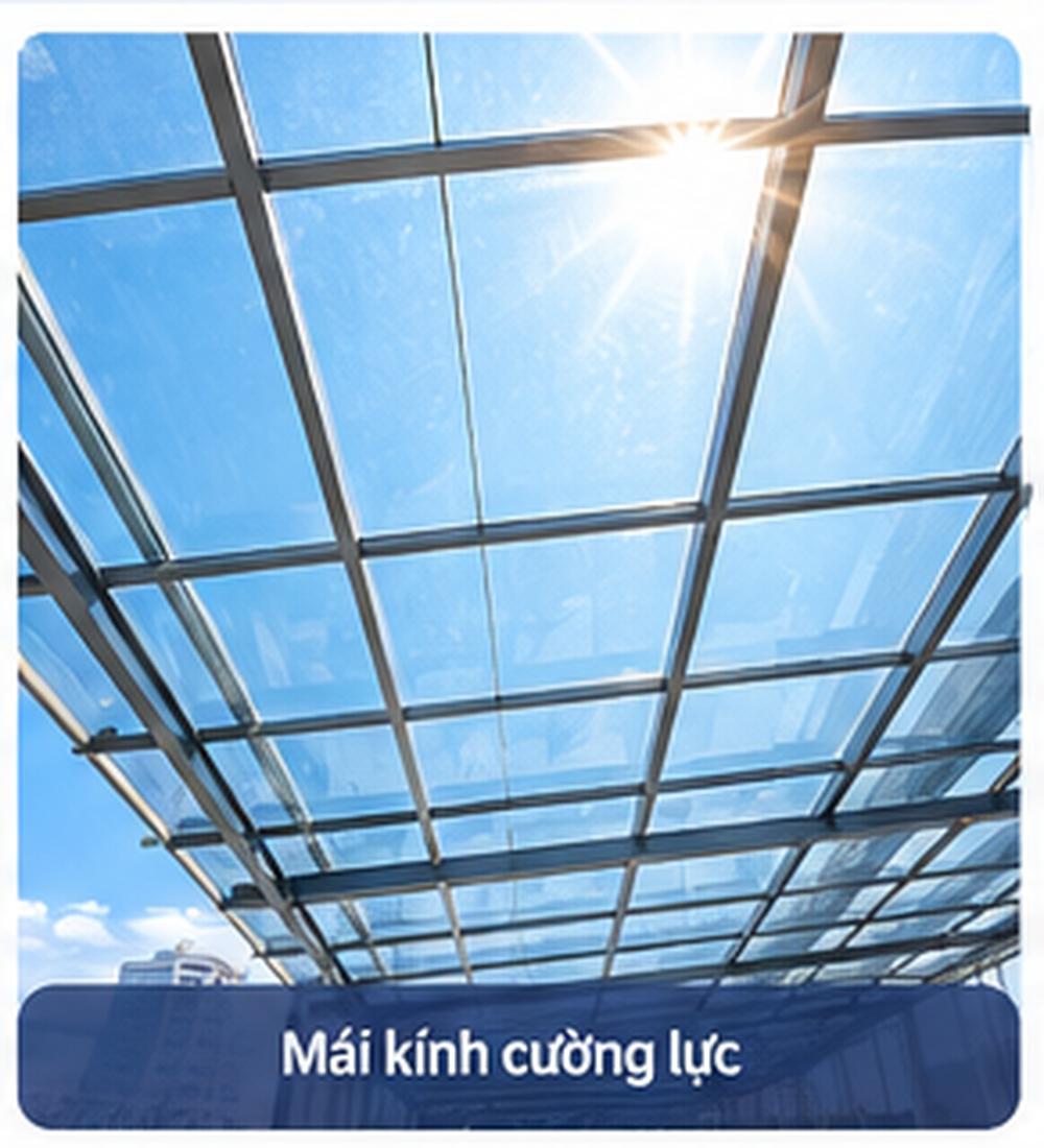 Kính Cường Lực Sài Gòn – Báo Giá Mới Nhất 7 Mái kính cường lực