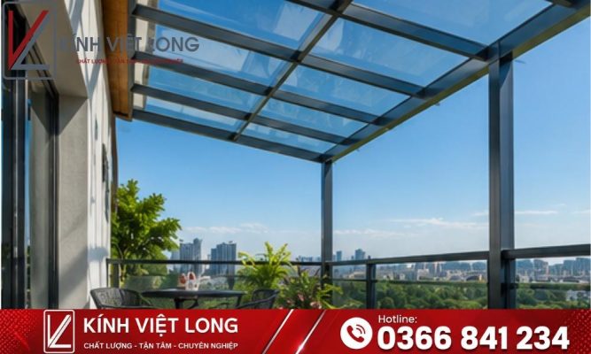 Mái Kính Cường Lực: Giải Pháp Lấy Sáng An Toàn Cho Mọi Công Trình 19 Mẫu Mái Kính Cường Lực Khung Nhôm Hệ Cao Cấp