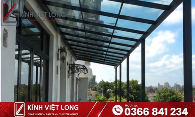 Mái Kính Cường Lực: Giải Pháp Lấy Sáng An Toàn Cho Mọi Công Trình 14 Mẫu Mái Kính Cường Lực Khung Sắt Sơn Tĩnh Điện