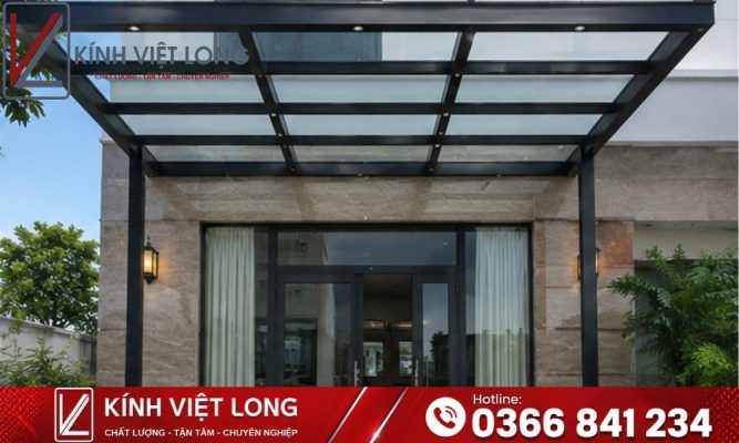 Mái Kính Cường Lực: Giải Pháp Lấy Sáng An Toàn Cho Mọi Công Trình 16 Mẫu Mái Kính Cường Lực Khung Sắt Sơn Tĩnh Điện