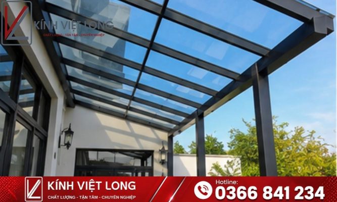 Mái Kính Cường Lực: Giải Pháp Lấy Sáng An Toàn Cho Mọi Công Trình 17 Mẫu Mái Kính Cường Lực Khung Sắt Sơn Tĩnh Điện