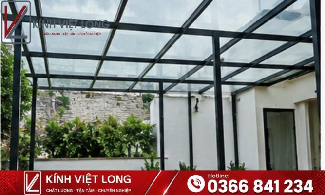 Mái Kính Cường Lực: Giải Pháp Lấy Sáng An Toàn Cho Mọi Công Trình 13 Mẫu Mái Kính Cường Lực Khung Sắt Sơn Tĩnh Điện