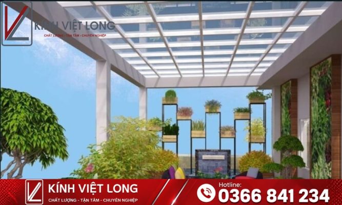Mái Kính Cường Lực: Giải Pháp Lấy Sáng An Toàn Cho Mọi Công Trình 7 Mẫu mái Kính Cường Lực Phẳng