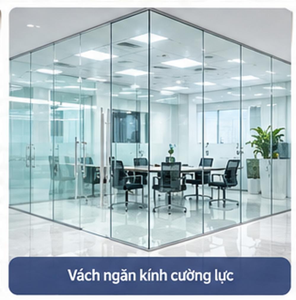 Kính Cường Lực Sài Gòn – Báo Giá Mới Nhất 4 Vách ngăn kính cường lực